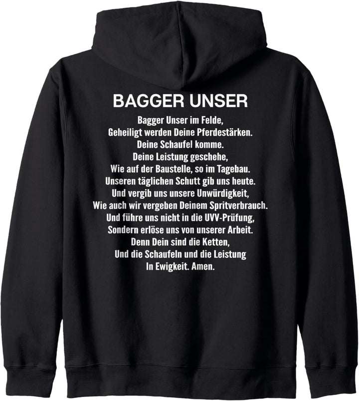 Baggerführer Bagger Unser Gebet Baggerfahrer Kapuzenjacke