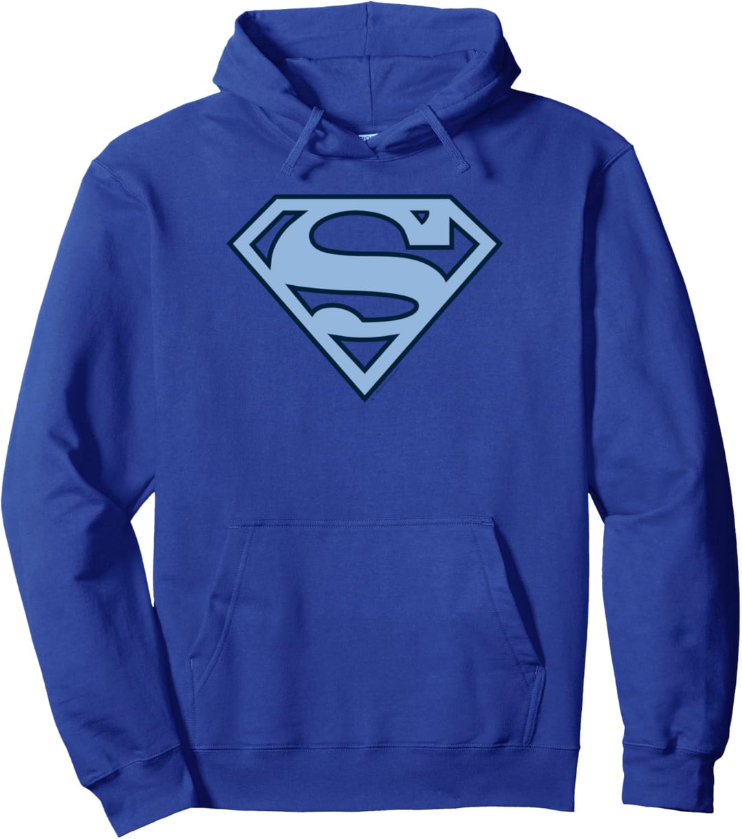 Superman Carolina Blue & Navy Shield Pullover Hoodie