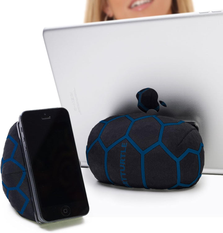 SmartTurtle® Handy/Tablet Kissen Made in Austria, Blau iPhone iPad Halterung, für Bett, Sofa, Tisch,