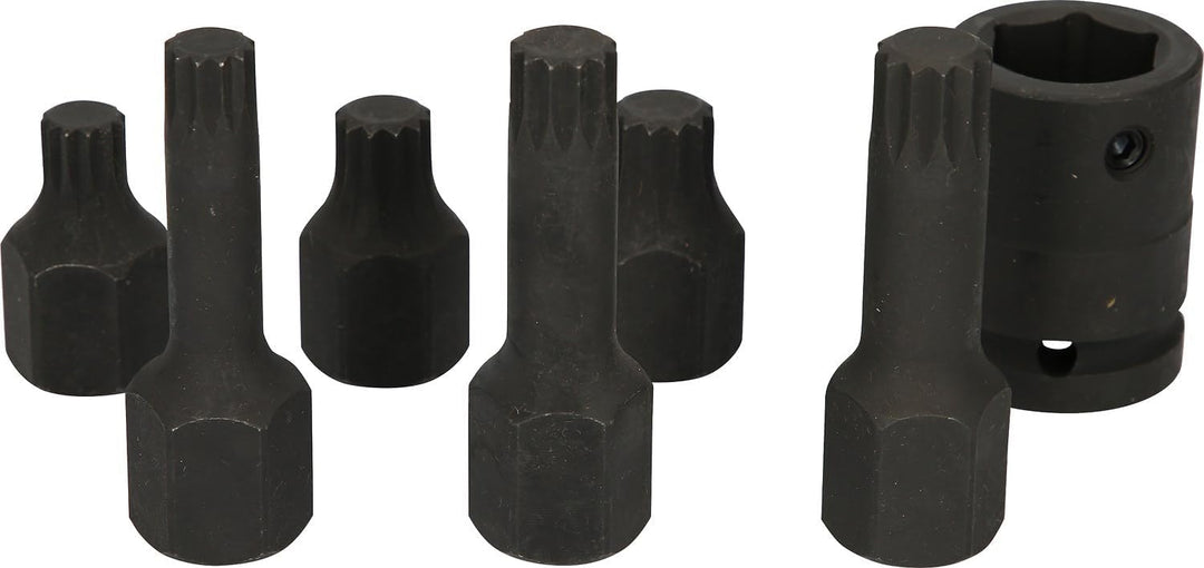 KS Tools 515.1160 1/2" Spezial-Kraft-Bit-Stecknuss-Satz Vielzahn, 7-tlg. M14-M18