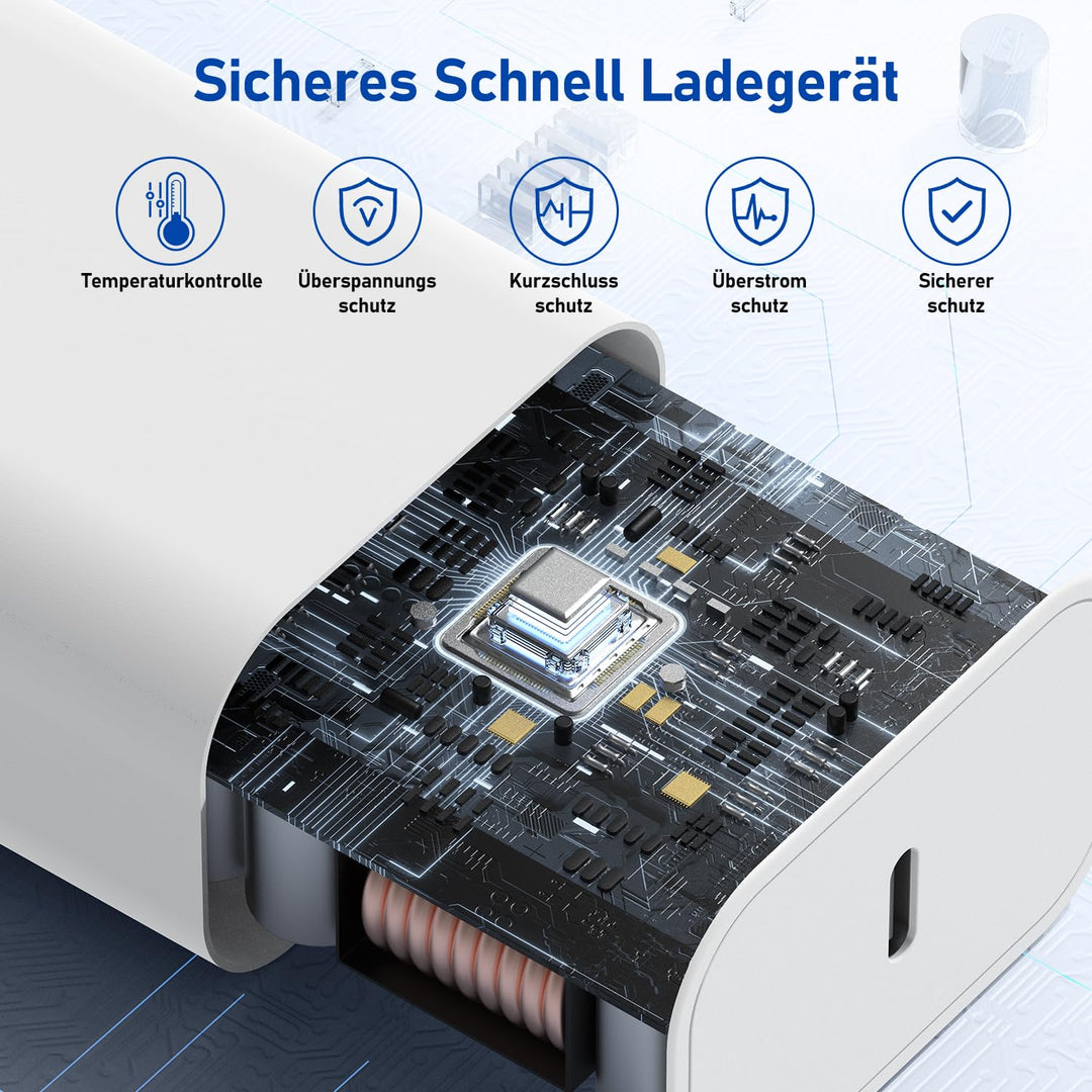 3-in-1 Ladekabel für Apple Watch und iPhone, 2M USB C iWatch Ladegerät mit Kabel, 20w Schnellladeger