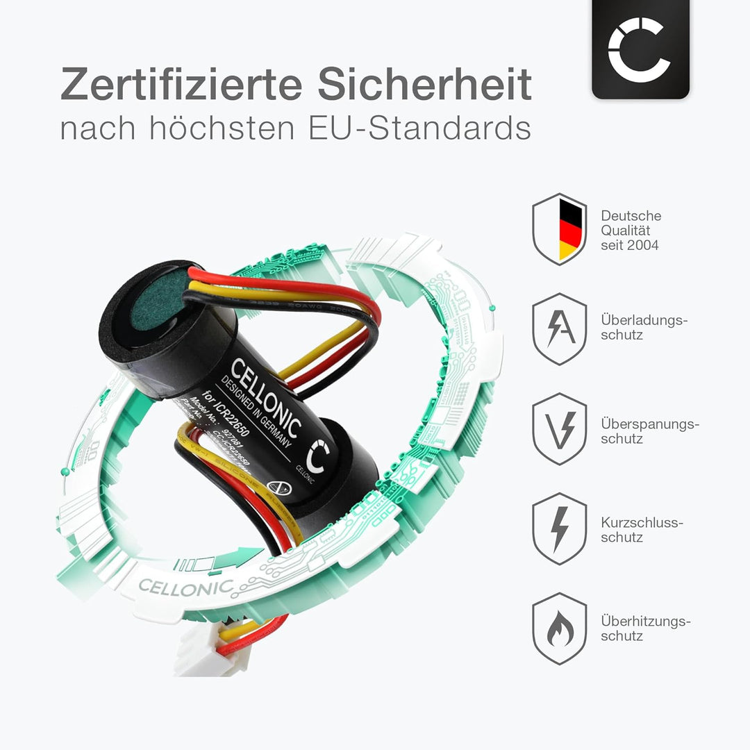 CELLONIC 1x Akku für Lautsprecher Kompatibel mit Harman Kardon Onyx Studio 4, ICR22650 - (3000mAh, 3