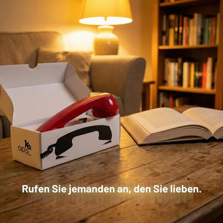 Opis Technology 60s Micro Retro-Telefonhörer für Handy und Smartphone, inkl. aktivem USB-C-Adapter f