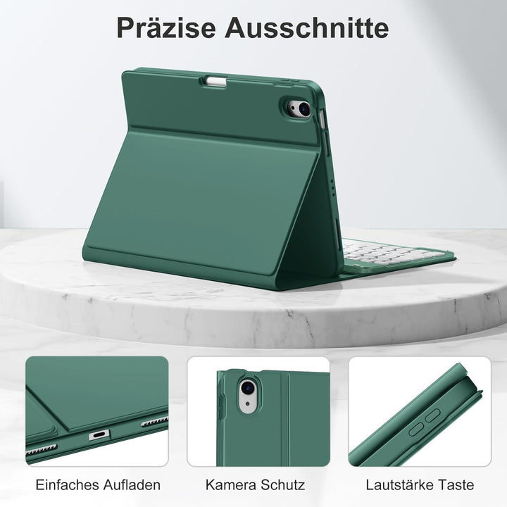 Hülle mit Tastatur für iPad Air 11 Zoll M3 2025 M2 2024/Air 5 Generation 2022 4. 2020 10,9 Zoll, Mag