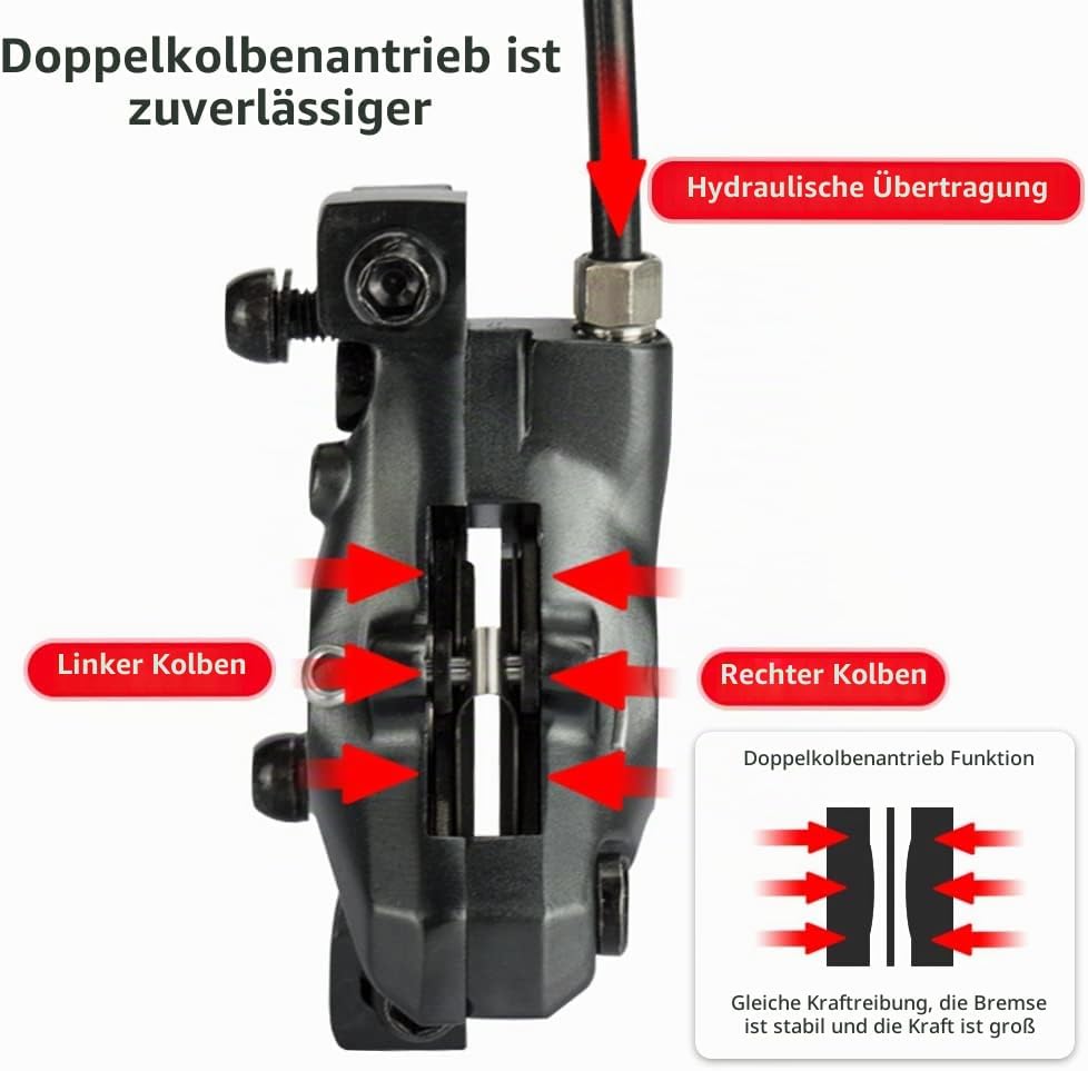 CYSKY MTB Hydraulische Scheibenbremsen Vorne Hinten Bremsen Bremssattel 160 mm Rotorbremsen Kit Hydr