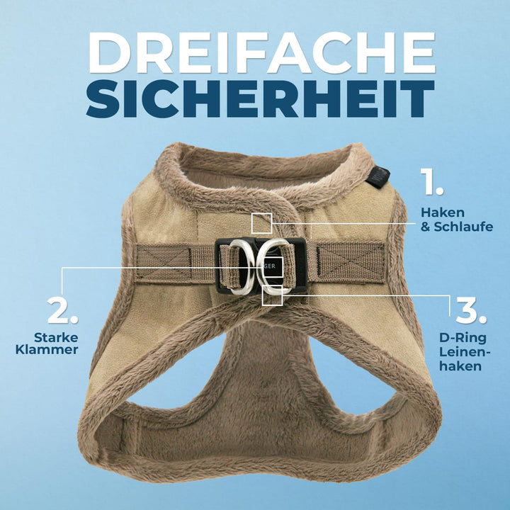 Voyager Step-In Plüsch-Hundegeschirr by Best Pet Supplies - Step-In-Westengeschirr für kleine und mi