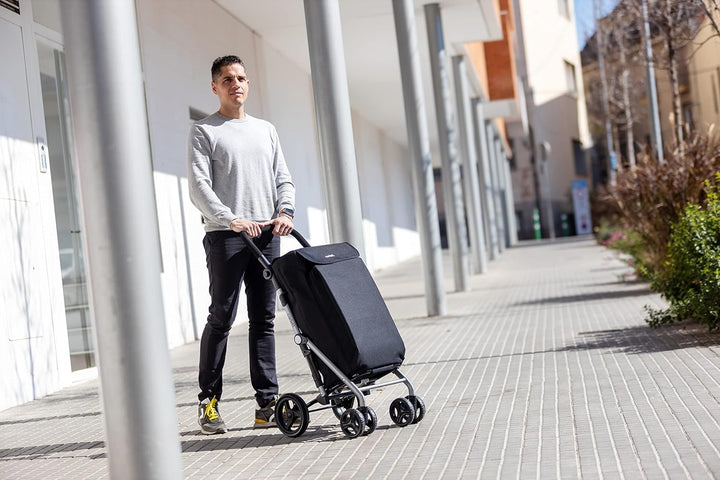 Carlett - Lite Family Lett470 |Warenkorb | Zusammenklappbarer Einkaufswagen | 4 Räder | Verstellbare