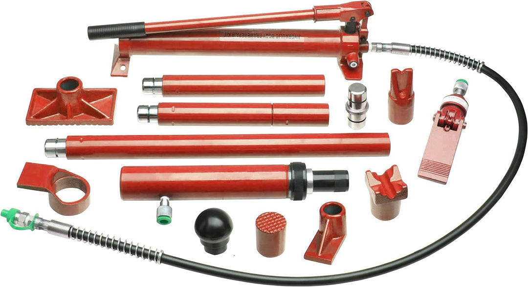 Hydraulische Karosseriepresse 10 To. Richtsatz Presse Spreizer Dozer Ausbeulsatz im Stahlkasten