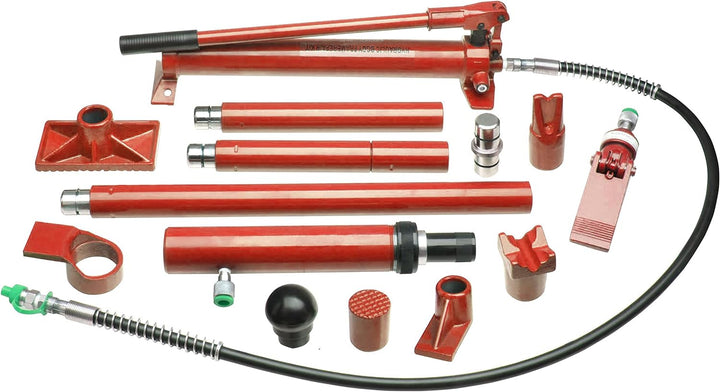 Hydraulische Karosseriepresse 10 To. Richtsatz Presse Spreizer Dozer Ausbeulsatz im Stahlkasten