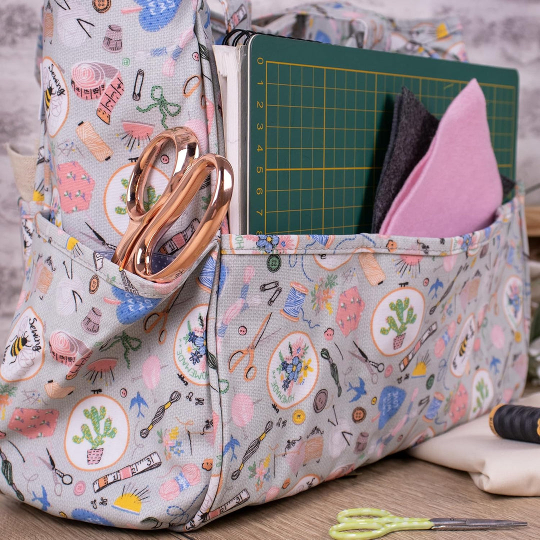 Hobby Gift MRB 86 Sac de rangement artisanal exclusive, Cotton, Hausgemacht, 13 x 34.5 x 29cm 13 x 3