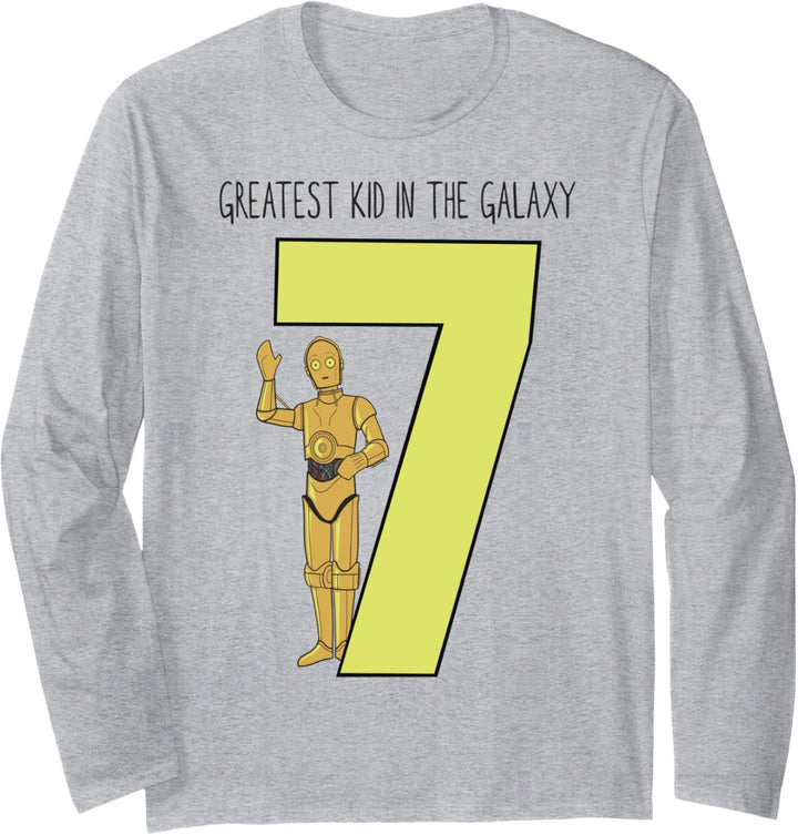 Star Wars C-3PO Greatest Seventh Birthday Langarmshirt