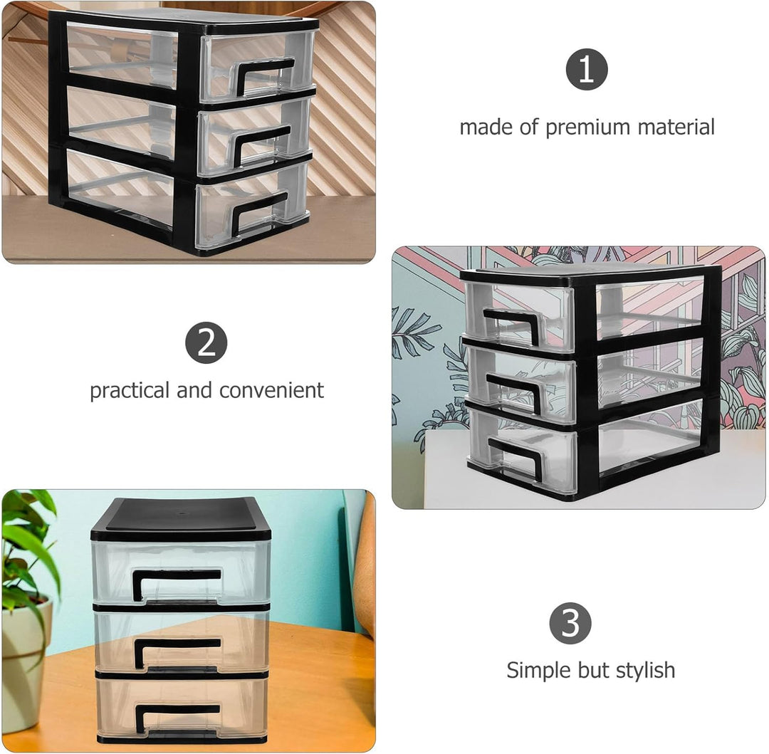 3 Layers Schubladenregal Lagerschrank Schrank Lagerschrank Schubladenschrank Schubladen Desktop Stor