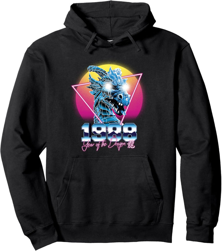 Jahr des Drachen 1988 l Chinesisches Tierkreiszeichen Kanji Pullover Hoodie