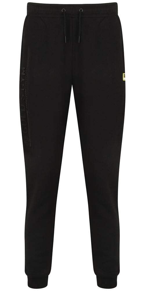 Golds Gym - Mens Embossed Detail Jog Pant - Black - Small