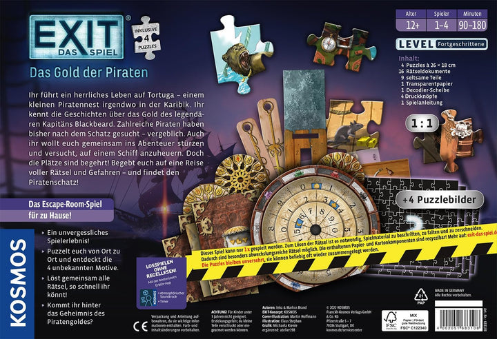 KOSMOS EXIT - Das Spiel + Puzzle: Das Gold der Piraten