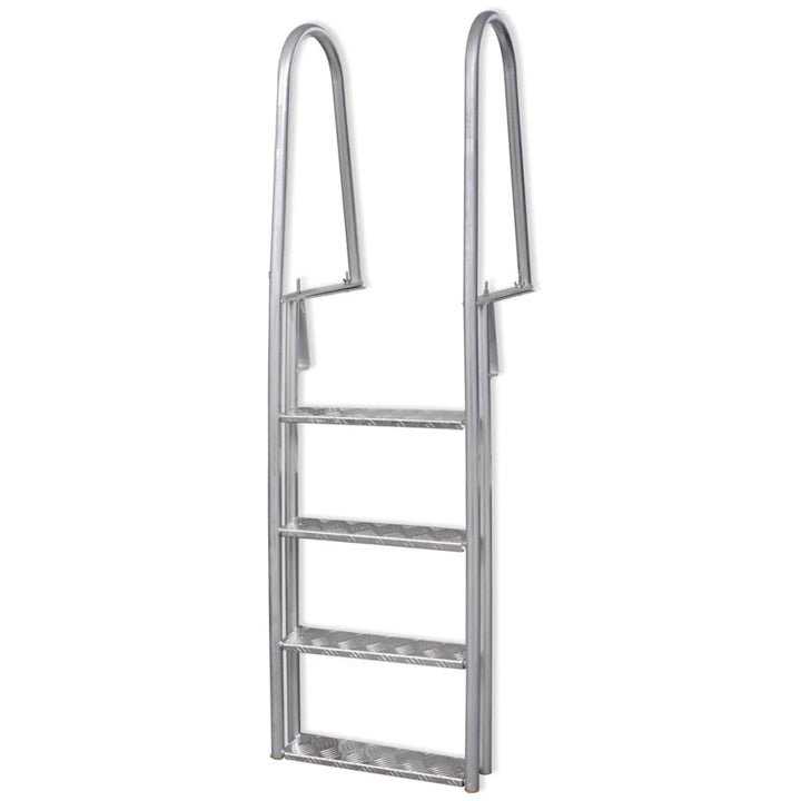 vidaXL Poolleiter 4 Stufen Aluminium 167cm Anlegeleiter Schwimmbad Leiter