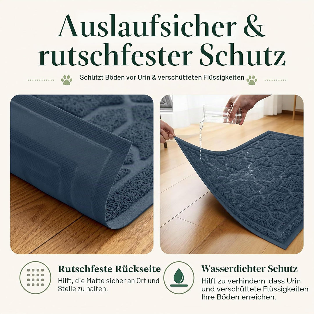 Yimobra Fangmatte für Katzentoilette, leicht zu reinigen, rutschfest, wasserabweisend, weiche Hausti