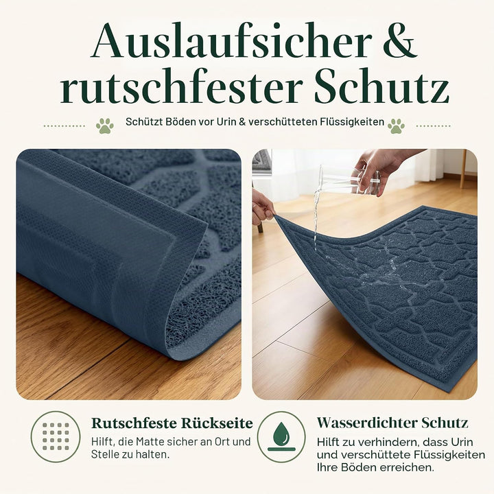 Yimobra Fangmatte für Katzentoilette, leicht zu reinigen, rutschfest, wasserabweisend, weiche Hausti