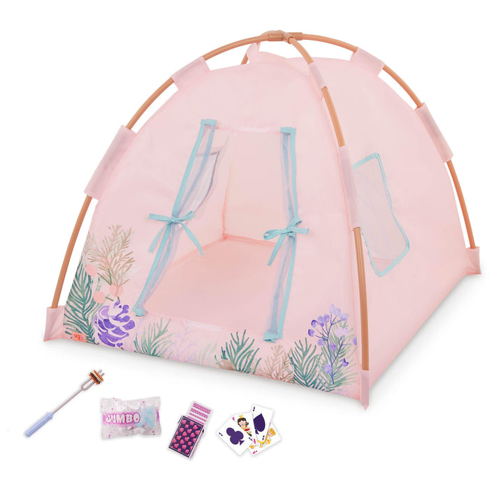Our Generation - Camping-Nächte - Puppenzelt Spielset - Camping Spielzeug - 46 cm Puppe Zubehör - Vo