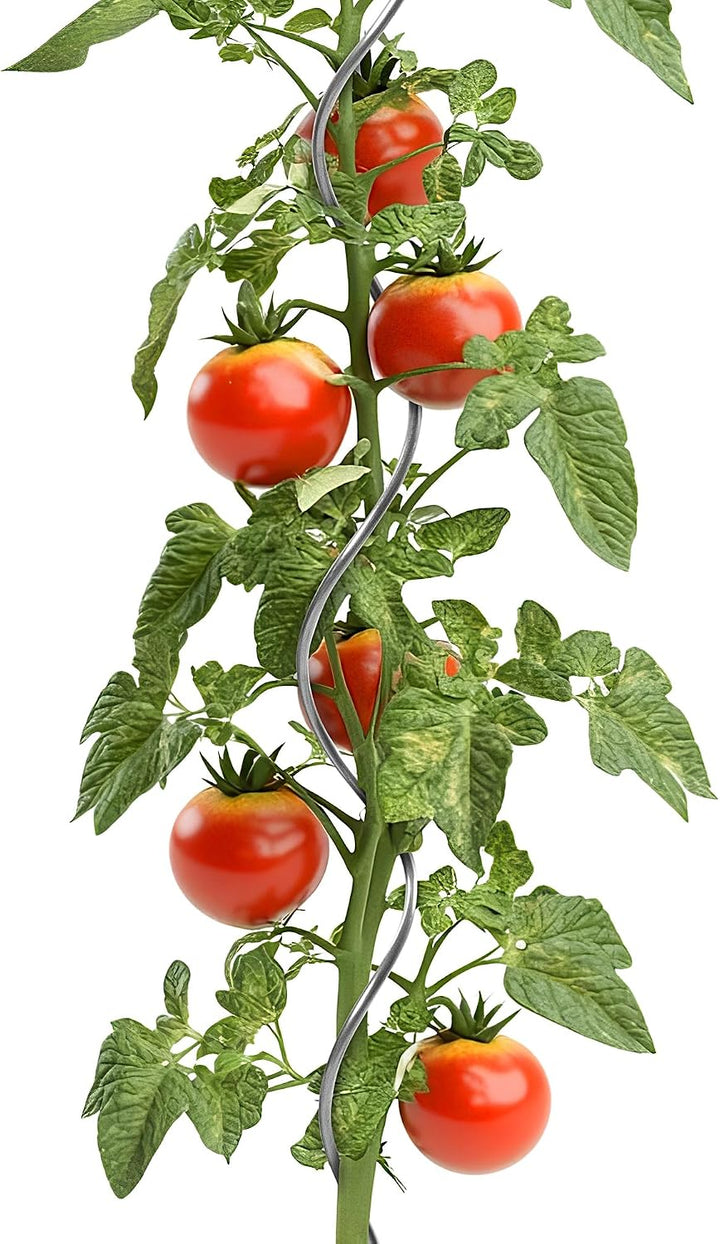 KADAX Tomatenspiralstäbe 180 cm x 6 mm, Tomatenstäbe aus Aluminium, Tomaten Rankhilfe, Tomatenspiral