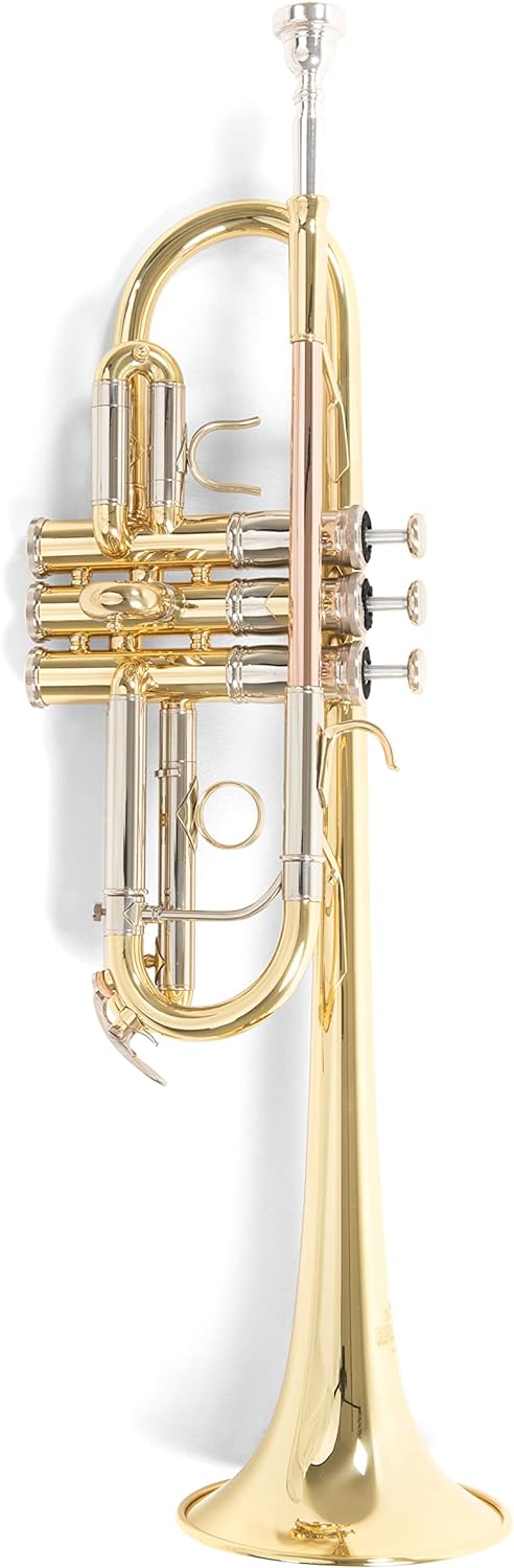 Roy Benson C-Trompete MOD.TR-402C + 1 Satz Bb Züge lackiert, inkl. Etui, TR-402C