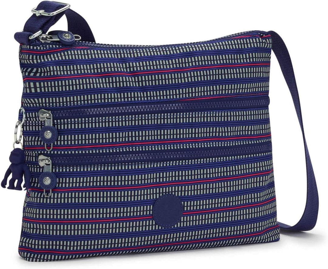 Kipling Damen Alvar Umhängetaschen Blau Geo Print, Blau Geo Print