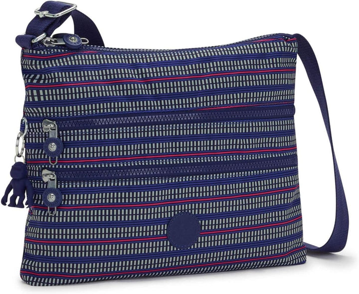 Kipling Damen Alvar Umhängetaschen Blau Geo Print, Blau Geo Print