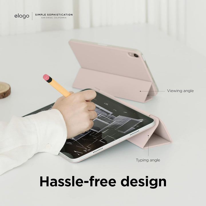 elago Magnetische Folio Hülle Kompatibel mit iPad Mini 8.3 Zoll 6. Generation - Rückwand kann an Met