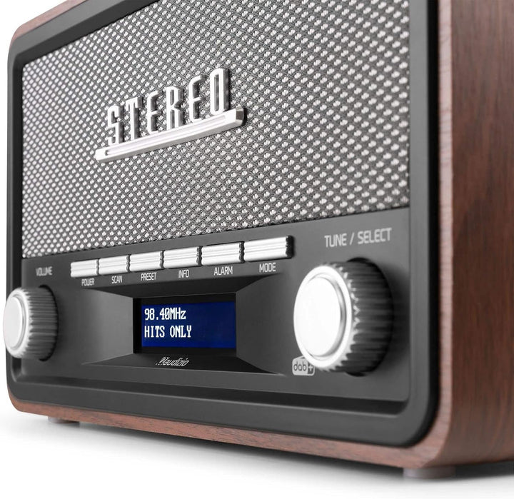 Audizio Foggia, Retro Radio, DAB Plus Radio, Bluetooth, Alarmfunktion, Radiowecker, Nostalgie Radio,