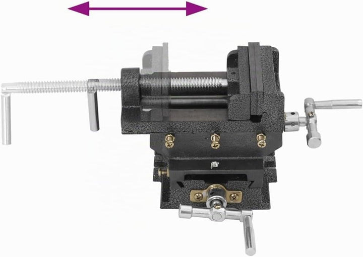 vidaXL Maschinenschraubstock Kreuztisch Schraubstock Handbetrieb 78 mm