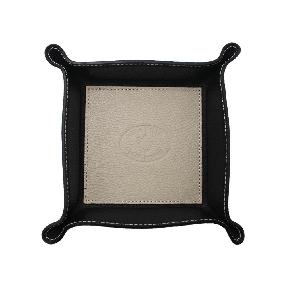 FrasiBags Taschenleerer aus echtem Leder - Quadratisches Ledertablett Organizer, Praktische Aufbewah