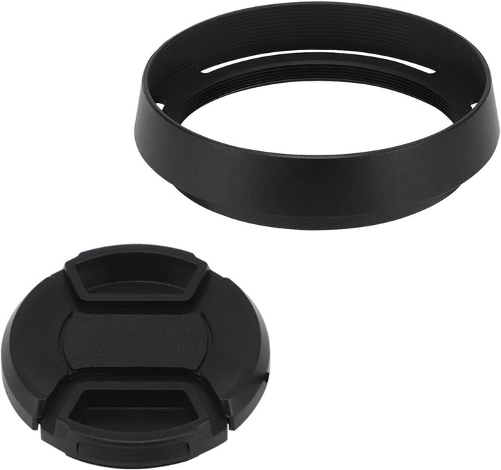 Haoge LH-LQ Gegenlichtblende aus Metall mit Deckel für Leica Q Q2 Q-P QP Typ 116 Typ116 Kamera schwa