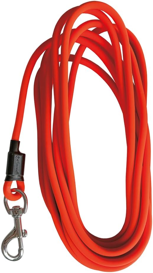 Petlando Hundeleine Trekking Rund 5 m Orange, extrem robust & Abriebfest, pflegeleicht & schnelltroc