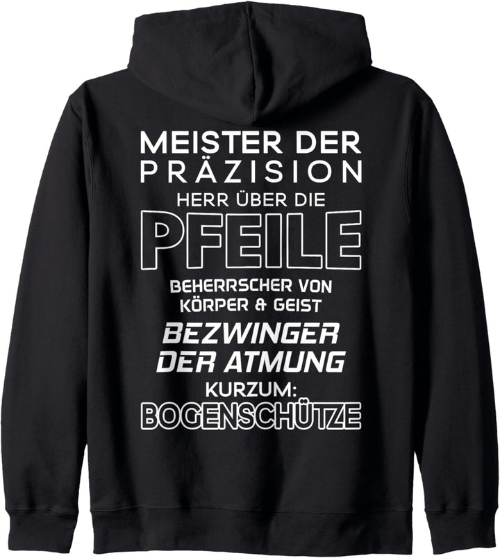 Bogenschiessen Meister Der Präzision Bogensport Bogenschütze Kapuzenjacke