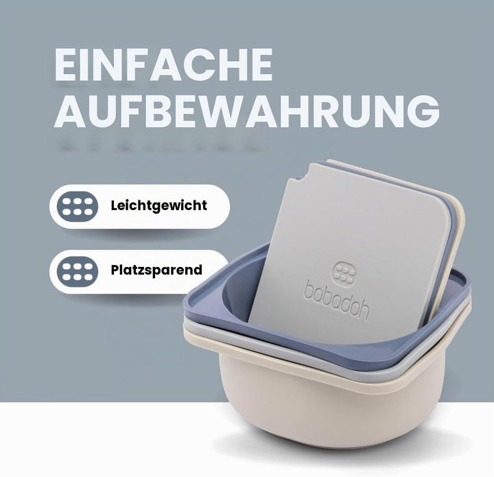 Babadoh Pizzateig-Proofing Silikonbehälter mit Deckel, Pizza-Zubehör, mehrfarbig, Blau (2 Teig, 2 Ra
