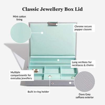 Stackers Grau Mint Klassisch Schmuckschatulle - 4 Dove Grey/Mint Green, Dove Grey/Mint Green