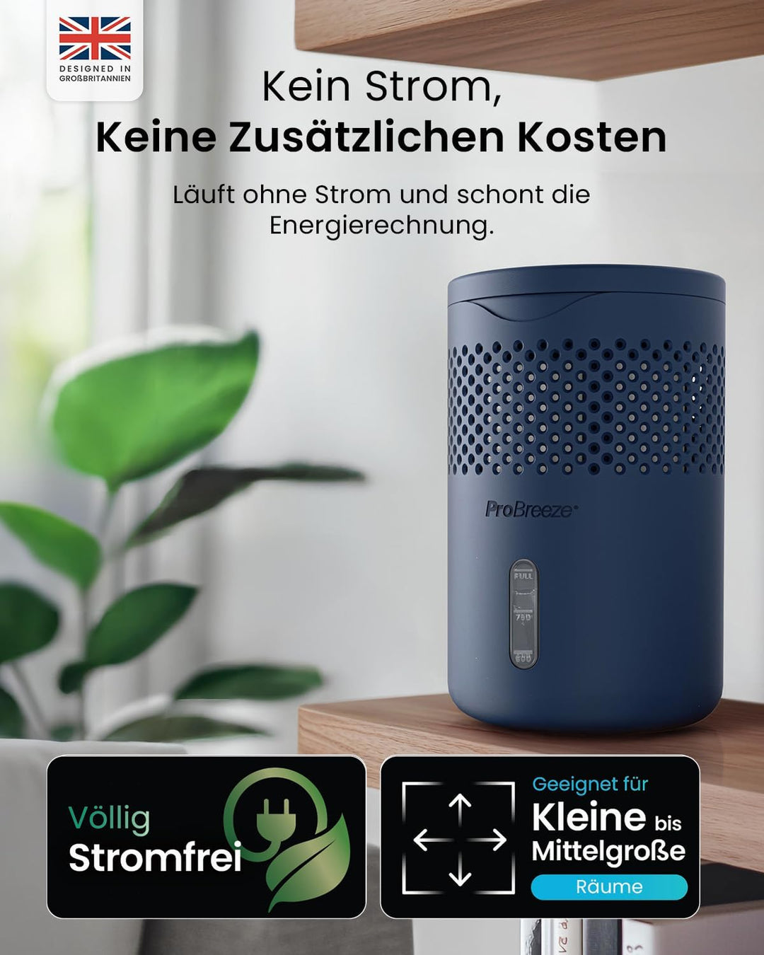 Pro Breeze Osmo Luftentfeuchter – Geräuschlos & Nachfüllbar - Raumentfeuchter für Zuhause, Schlafzim