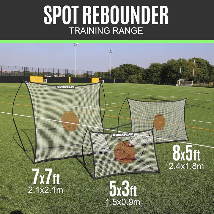 QuickPlay Sport Limited Rebounder Rückprallwand Spot 2.1 x 2.1M ( 7x7f) Schwarz, 2.1 x 2.1M ( 7x7f)