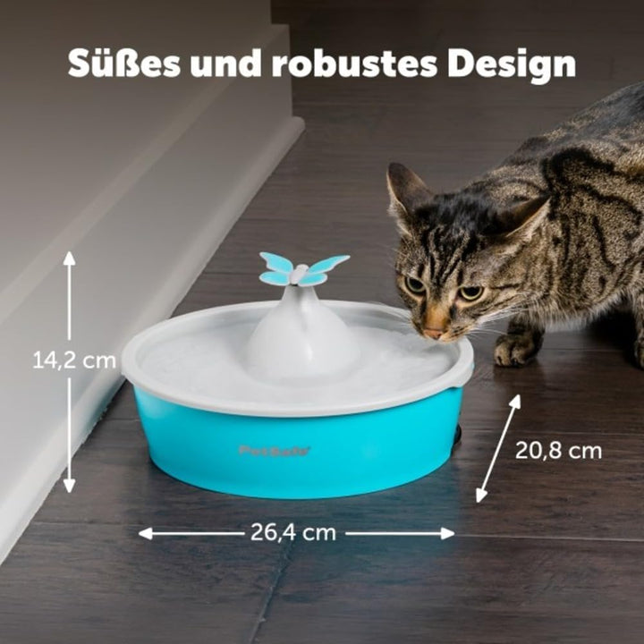 PetSafe Drinkwell Butterfly Trinkbrunnen für Katzen und kleine Hunde, BPA-freier Kunststoff, 1,5 Lit