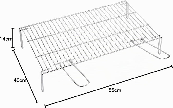 Sauvic 02450-Grillrost mit Füssen, 55 x 40 cm., stahl