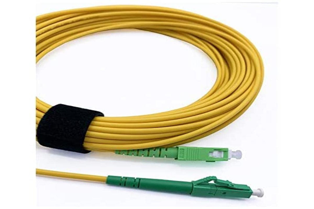 Elfcam® - 20m LWL Glasfaser-Kabel SC/APC auf LC/APC Stecker, Simplex 9/125μm Patchkabel, Lichtwellen