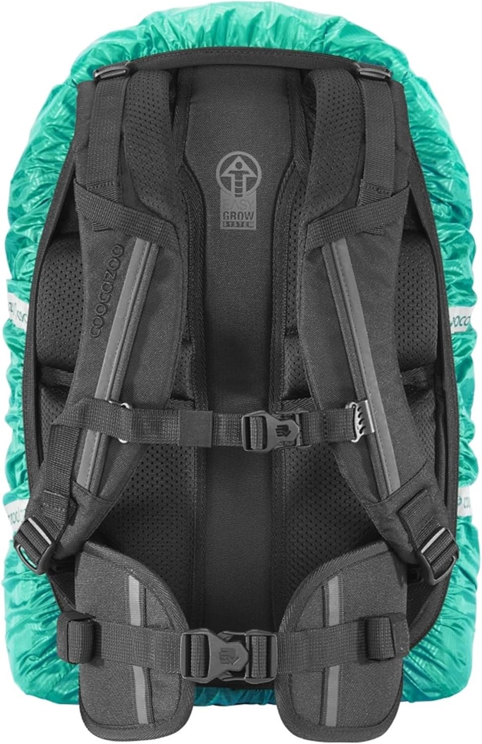 coocazoo Regenhülle, Fresh Mint, Mint, reflektierend und wasserdicht, getapte Nähte, geeignet für Ru