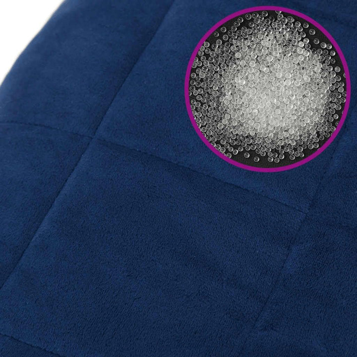 Gewichtsdecke Blau 220x260 cm 11 kg Stoff, Bequemer Stoff, Gleichmässige Gewichtsverteilung, Praktis