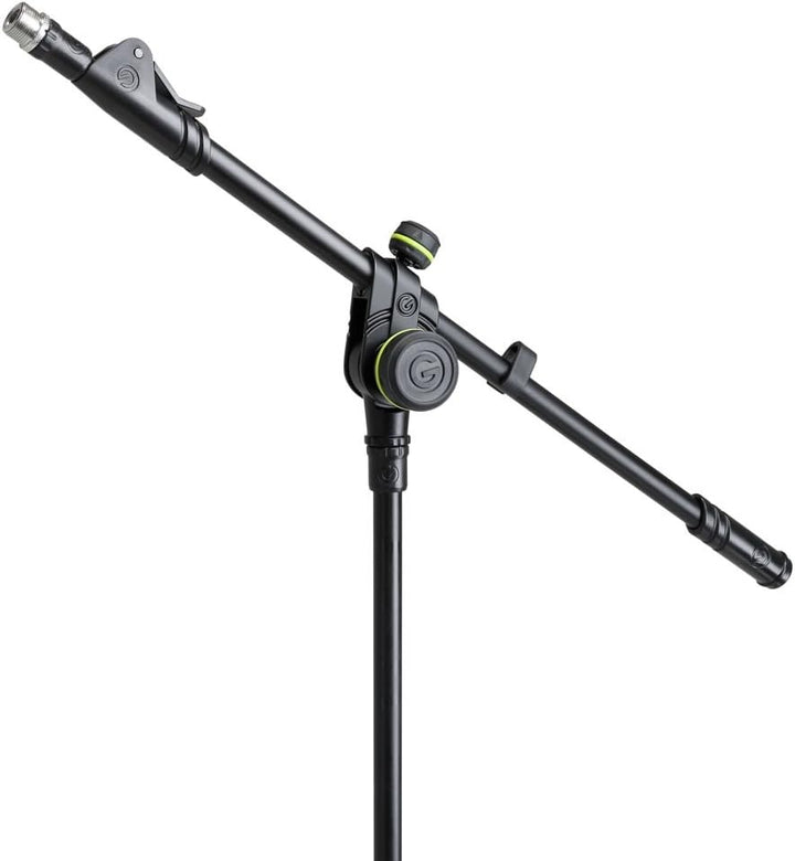 Gravity MS 2322 B - Mikrofonständer mit Tellerfuss und 2-Punkt Ausziehgalgen, 880 mm Galgen, schwarz