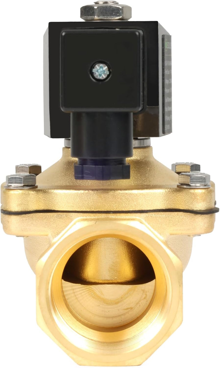 U.S. Solid Solenoid Valve Magnetventil Messing G 1 1/4" 230V AC stromlos geschlossen NC 0-10 bar, el