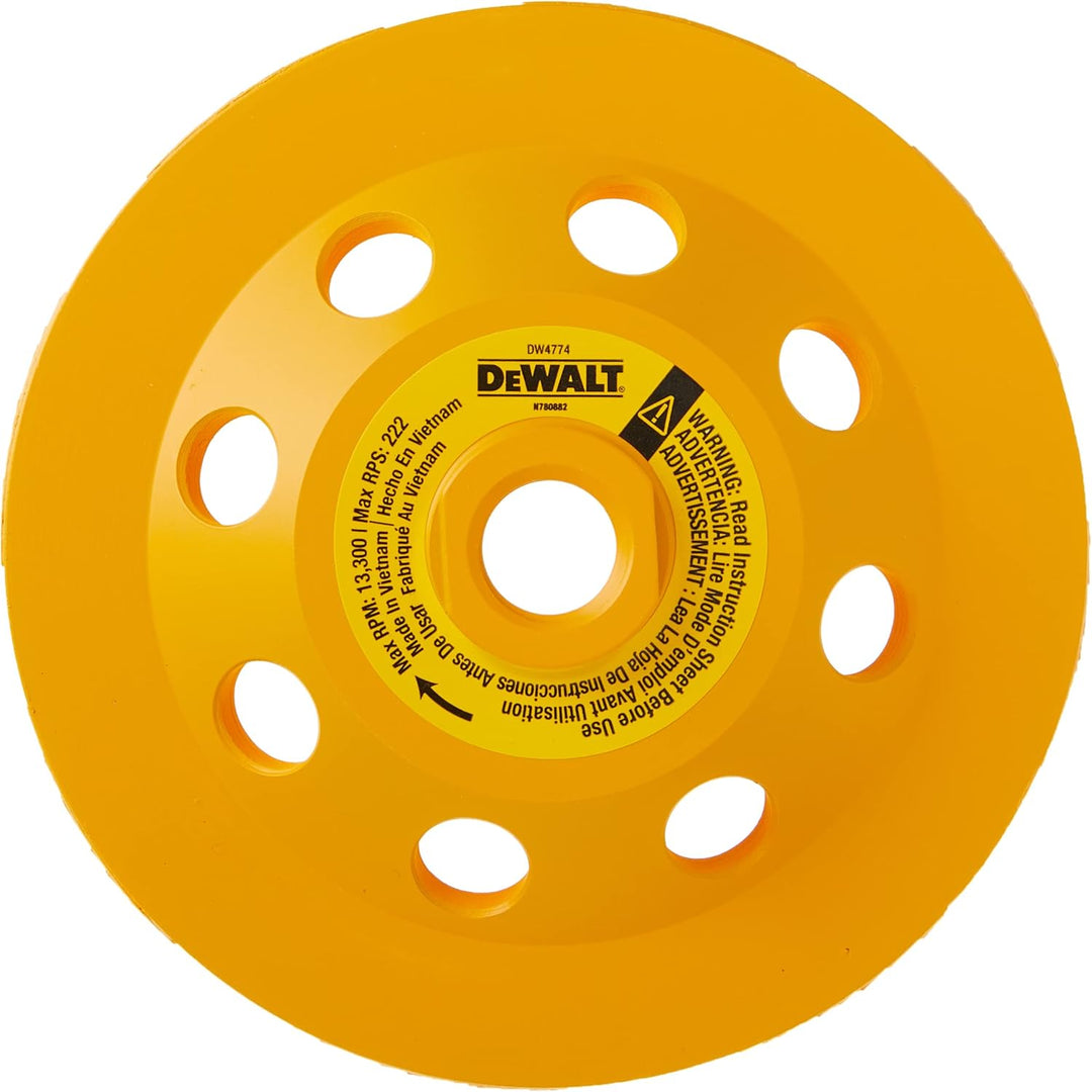 DEWALT Schleifscheibe, zweireihig, Diamantbecher, 4-1/2 Zoll (DW4774) 1-(Pack), 1-(Pack)