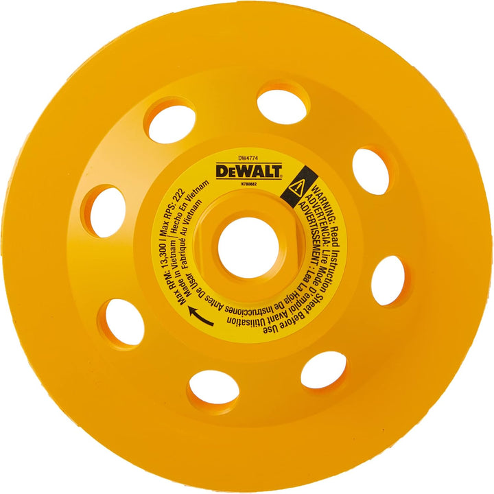 DEWALT Schleifscheibe, zweireihig, Diamantbecher, 4-1/2 Zoll (DW4774) 1-(Pack), 1-(Pack)