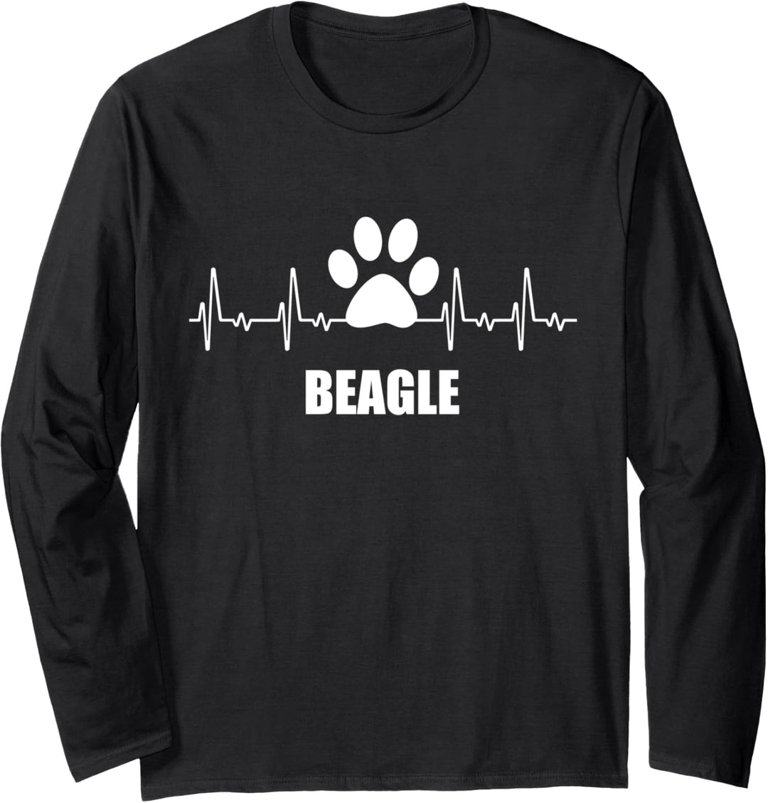 Hundefreunde Herzschlag - Beagle Langarmshirt