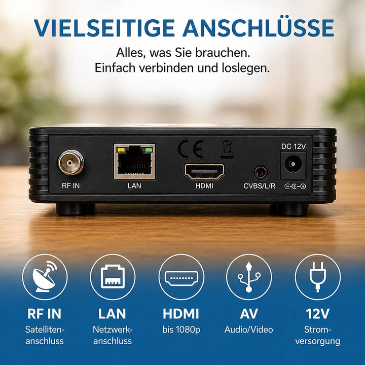 Xoro HRS 8655 HD‐Receiver für digitales Satellitenfernsehen (DVB‐S2), Schwarz