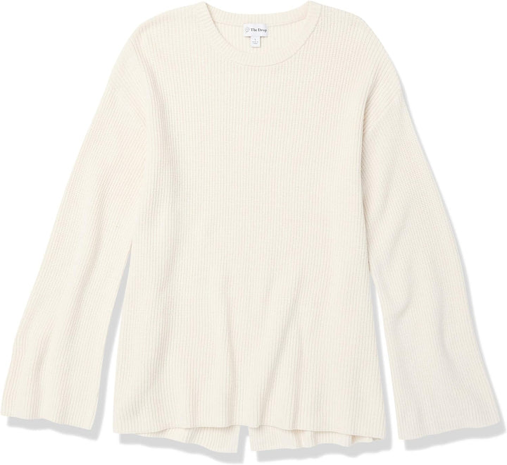 The Drop Rippstrick-Pullover Alice für Damen, Rundhalsausschnitt, geschlitzte Rückseite 4XL Grosse G